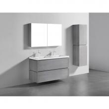 Madeli B500-48D-002-AG - Cube 48D'' Wall hung  Vanity Cabinet in Ash Grey