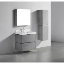 Madeli B500-30-002-AG - Cube 30'' Wall hung  Vanity Cabinet in Ash Grey