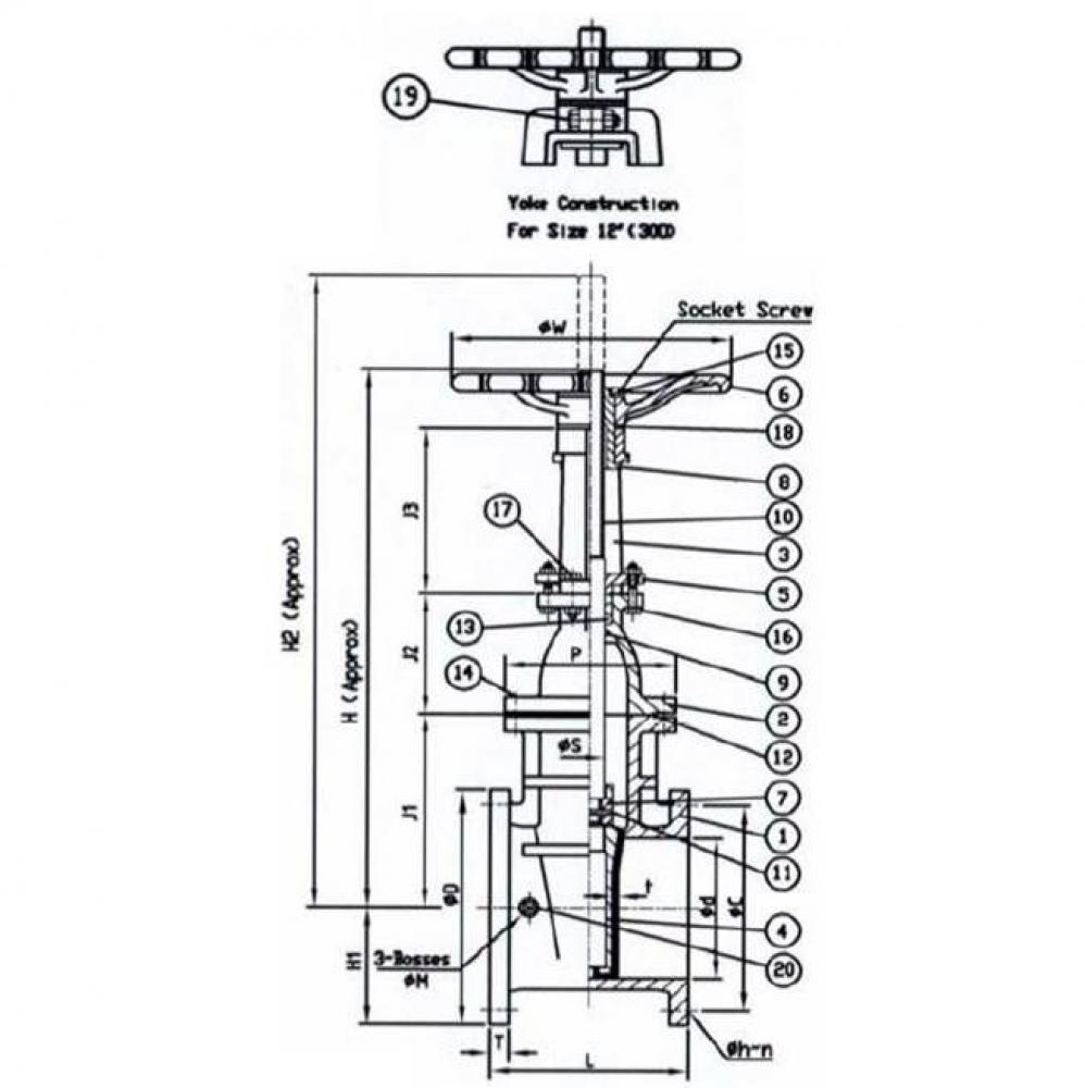 2-1/2'' Ul/Fm Flged Ci G/V Os and Y