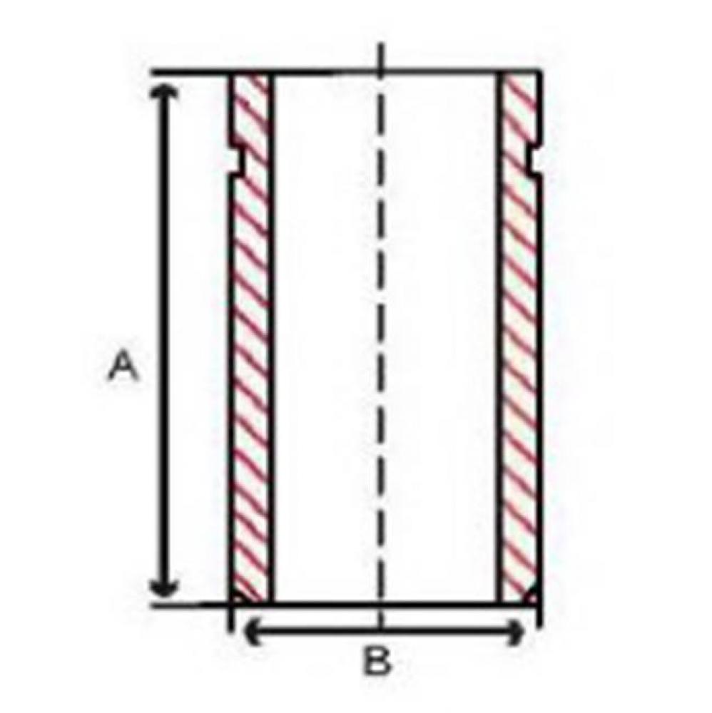 4'' X 4'' Black Nipple Groove X Bevel