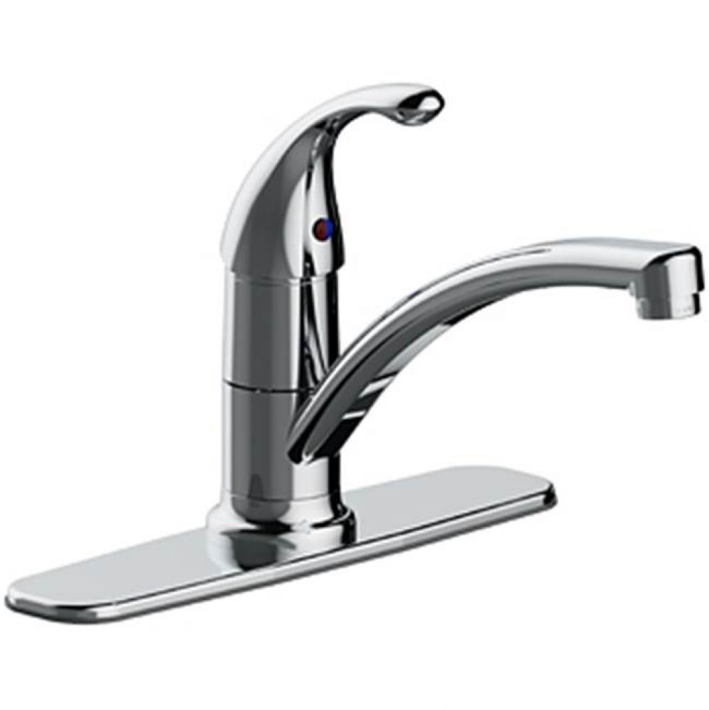Single Handle Kitchen Faucet, Single Hole Or Three Hole Mount, Deckplate Included, Copper Inlet Su