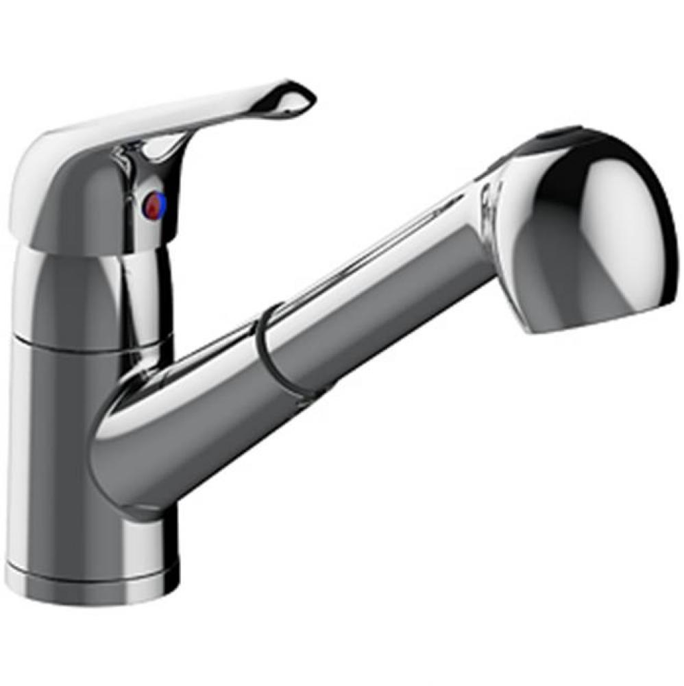 Single Handle Pullout Kitchen Faucet, Single Hole Or Three Hole Mount, Deckplate Included, Copper