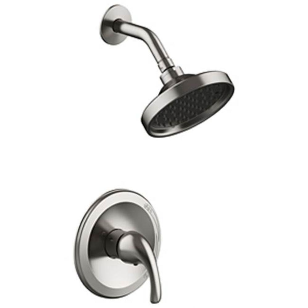 Single Handle Shower Trim Only, 6'' Showerhead, Job Pack, 1.8 Gpm, Brushed Nickel
