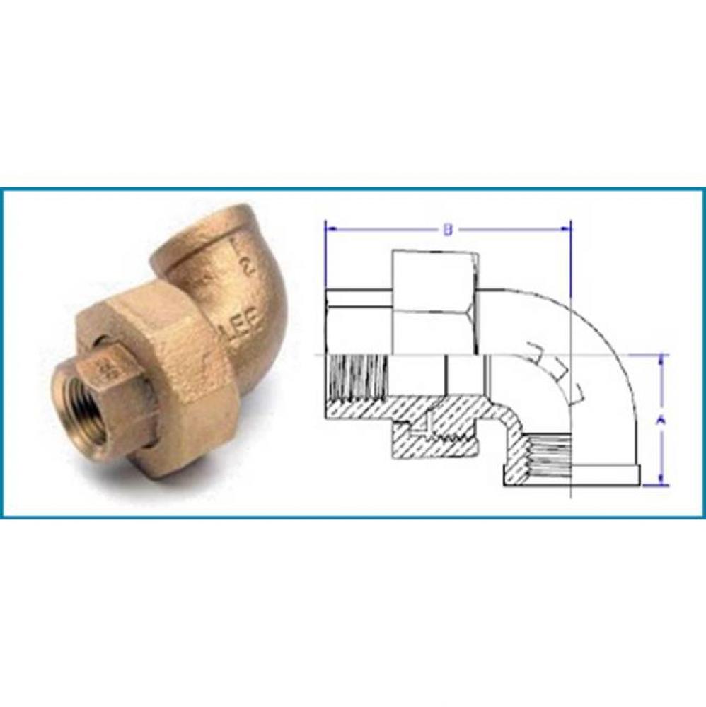 3/4'' Xh Brass Union Elbow 90