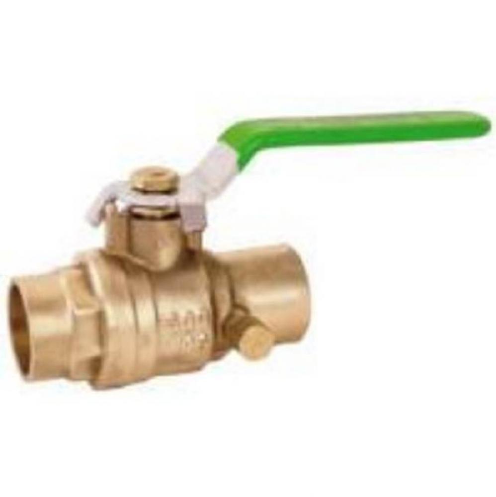 Lead Free 1'' C-C Bv W/ Drn  and  Pack