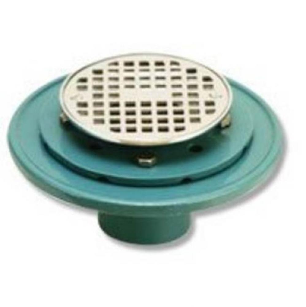 3''No Hub Heavy Duty Shower Drain-Cp
