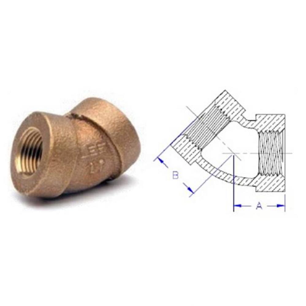 3/4'' Xh Brass 45 Elbow