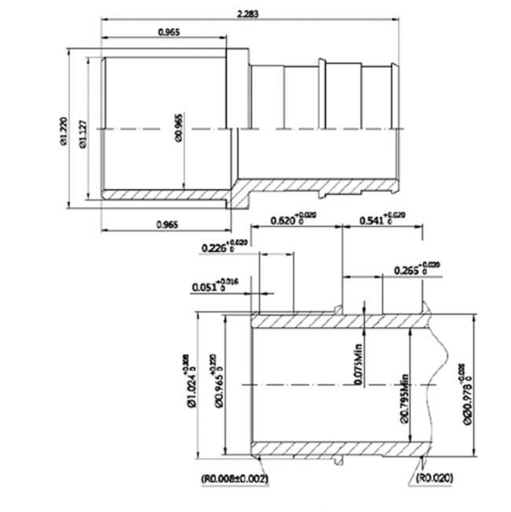 1'' Male Sweat X 1'' Lead Free F1960