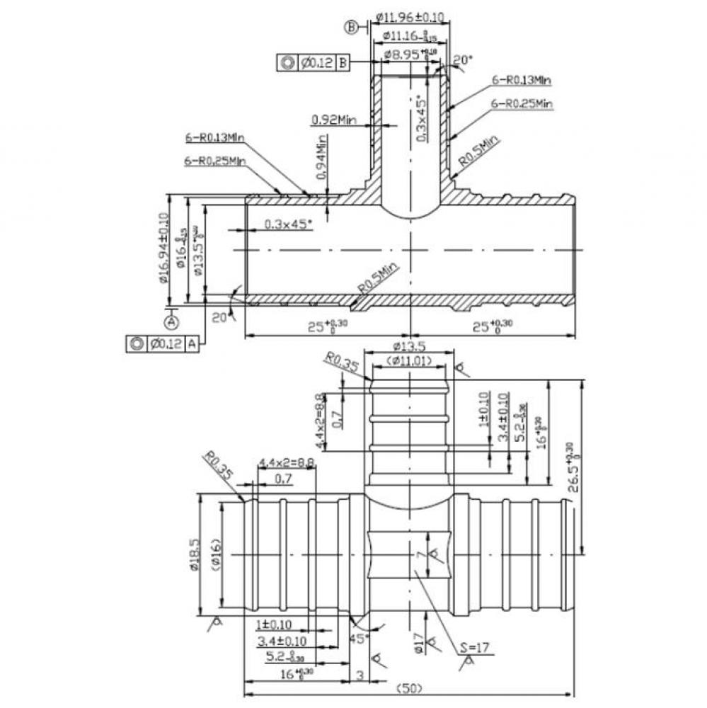 3/4'' Barb X 3/4'' Barb X 1/2'' Barb