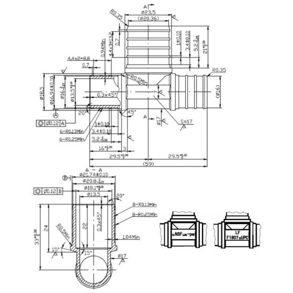 3/4'' Barb X 3/4'' Barb X 1'' Barb