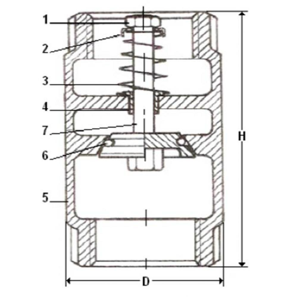 1-1/2'' Brz In-Line Chk Valve