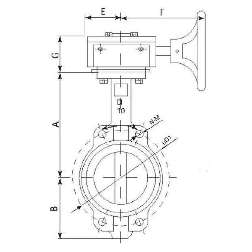 6'' Ci Bfv Wafer/Gear/Ductile