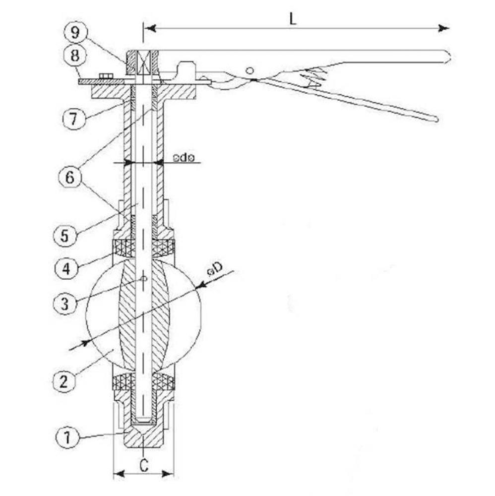 2'' Ci Bfv Wafer/Lever/Ductile