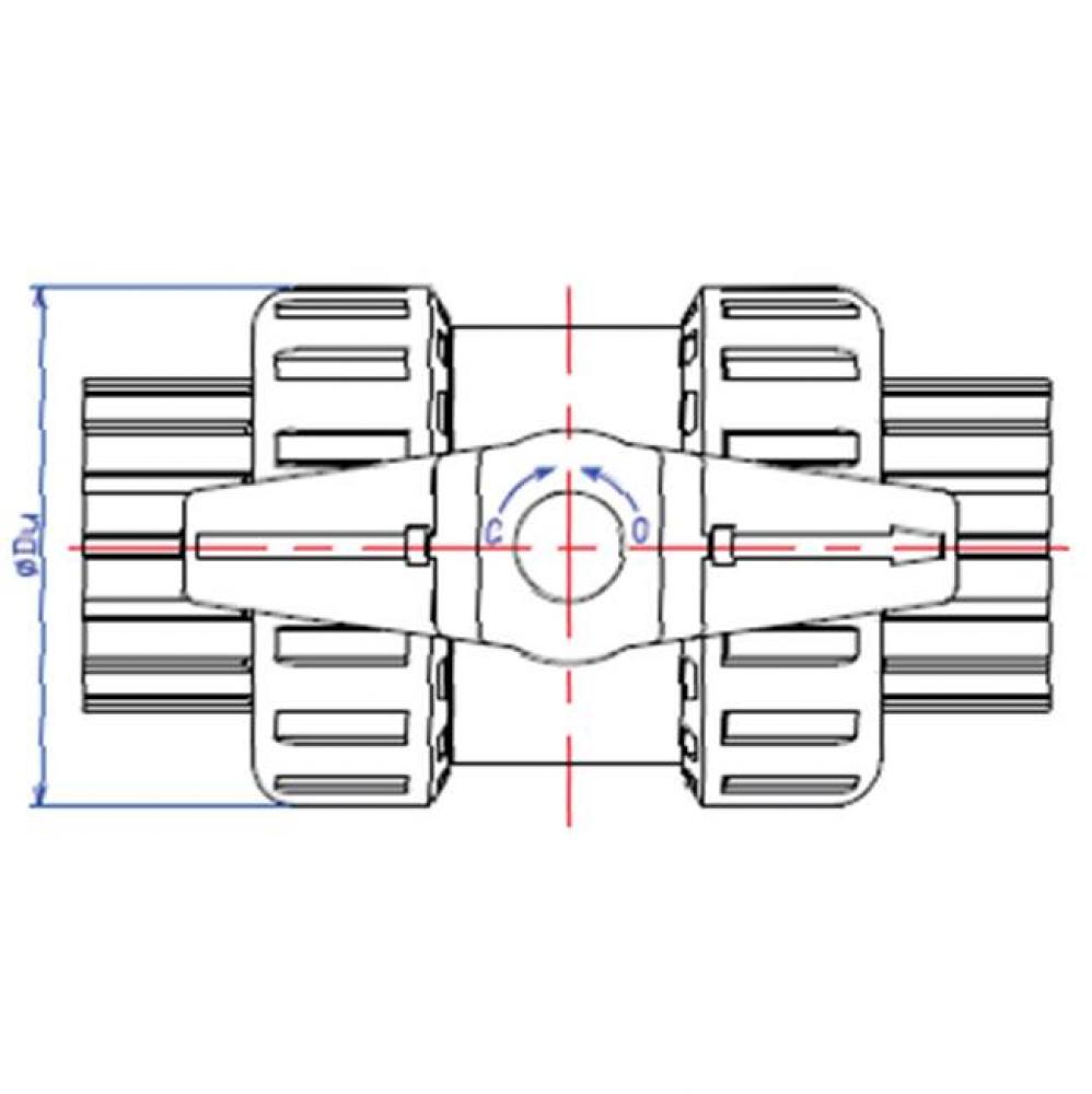 1-1/2'' T.U. B.V. Pvc Slip/Thd