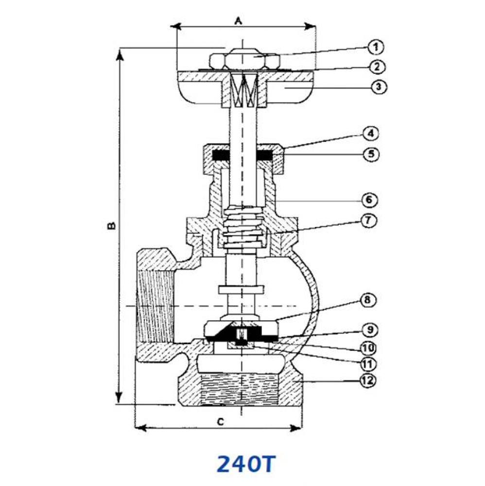 1'' Angle Valve Brass