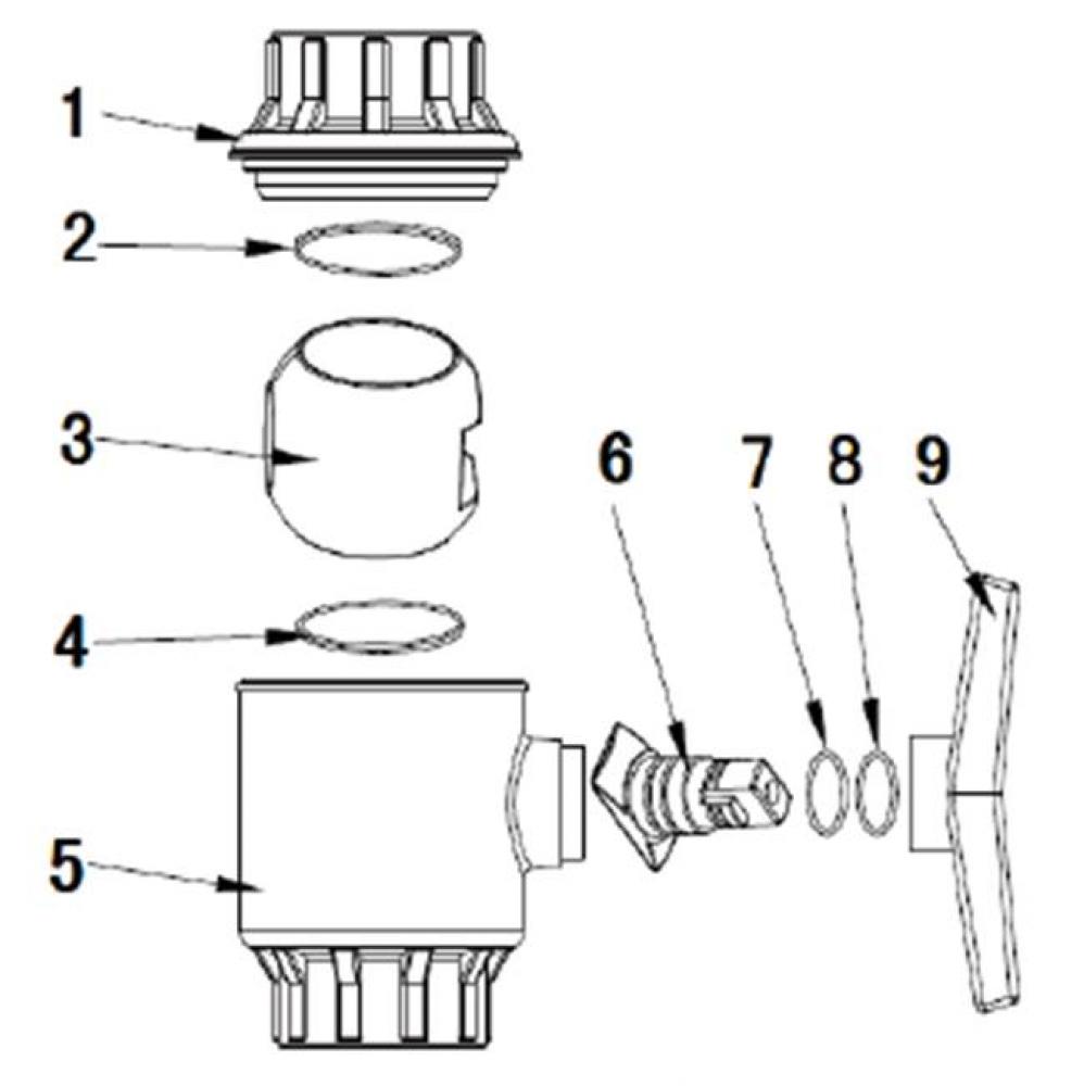 2-1/2'' Ball Valve-Pvc-Slip