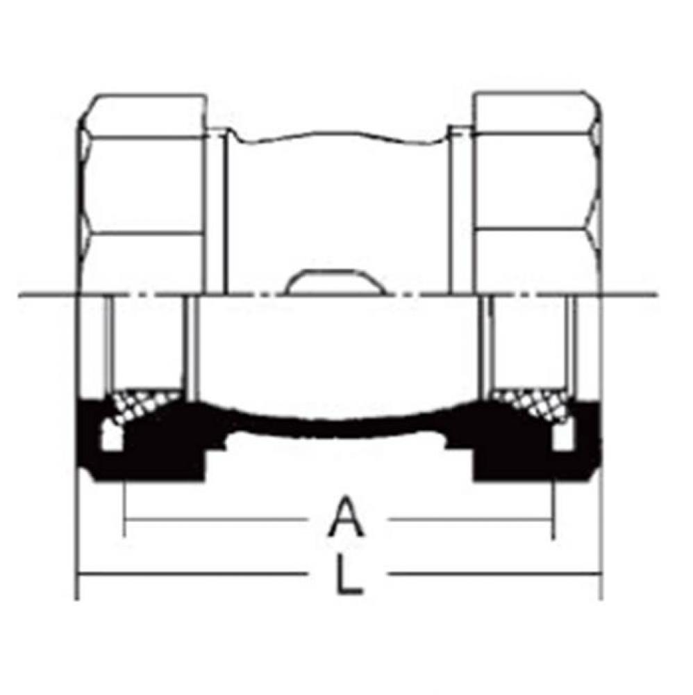 2-1/2 Galv Mal Short Comp Cplg