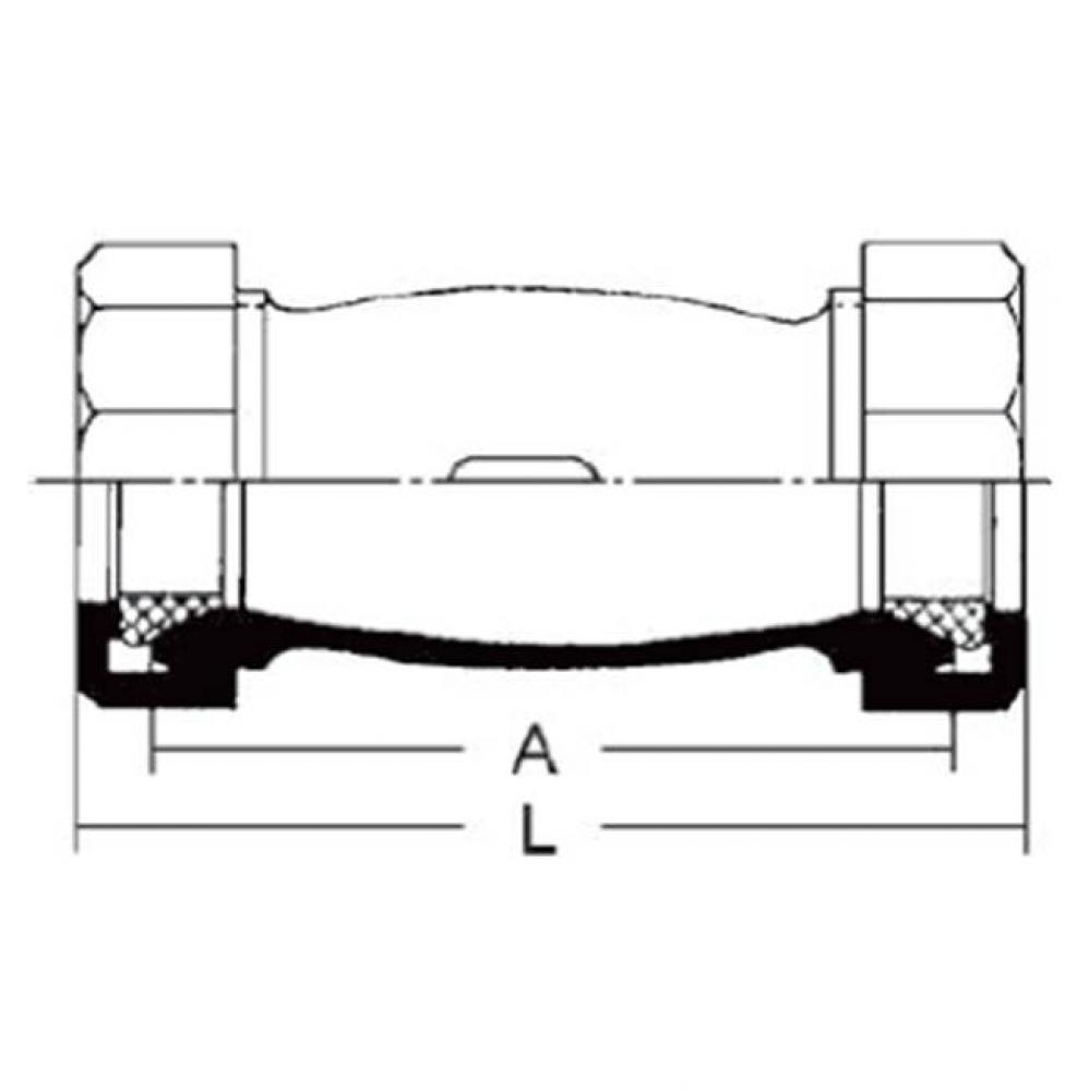 2 Blk Mall Comp Long Cplg