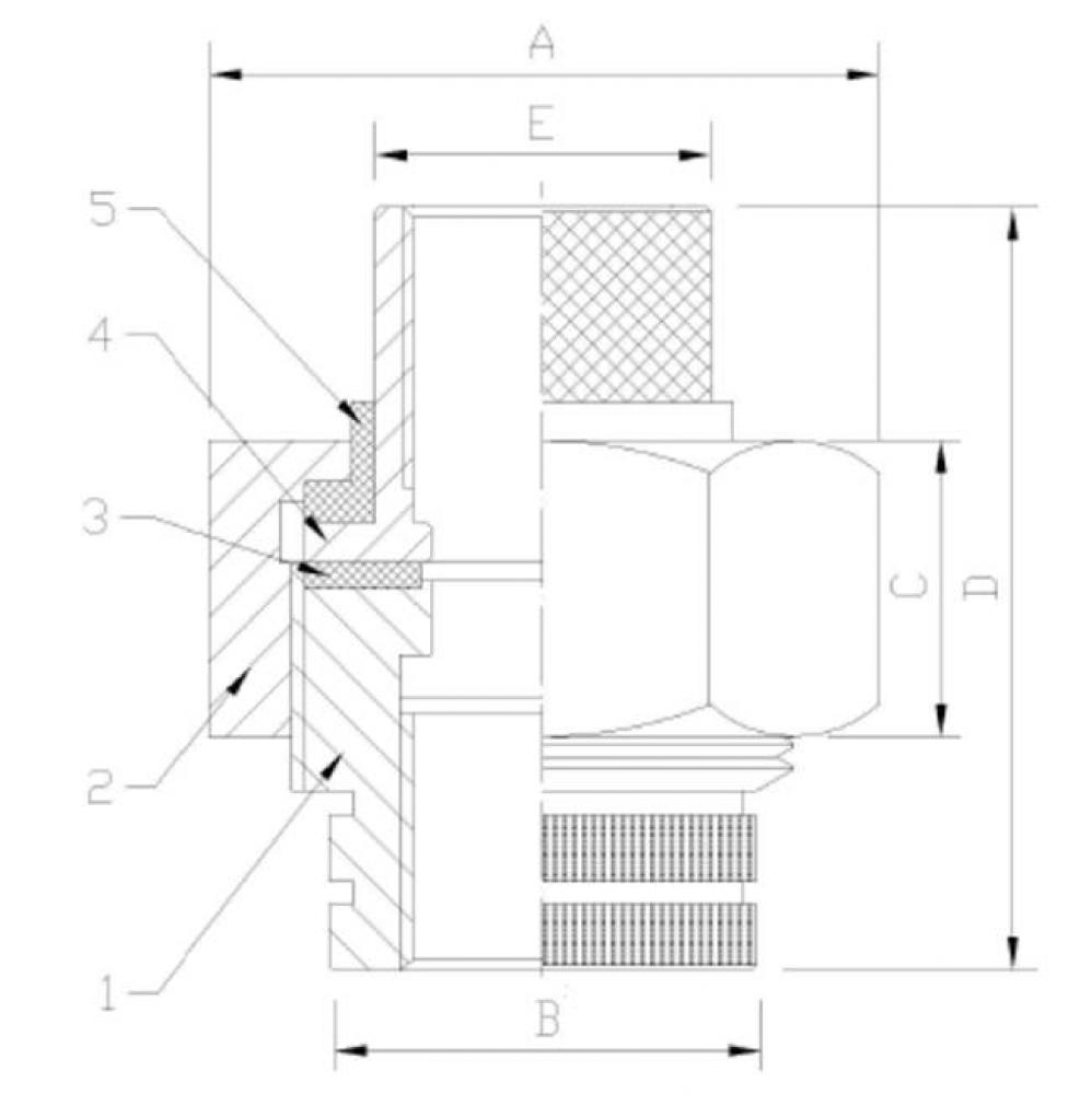 Lead Free 1-1/4'' Fip Iron X Brass