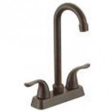 Matco Norca BL-320ORB - 2 Handle Oil Rubbed Brz Bar Faucet, Metal Leve Hndl, Goose Neck Spout, Ceramic Cartridge