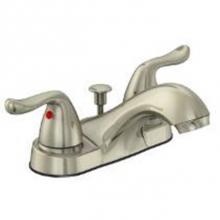 Matco Norca BL-450BNWJP - 2 Handle Brushed Nickel 4'' Lav Fct, 50/50 Popup And Washerless Cartridge Job Pack