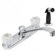 Matco Norca Cl-242C - 8'' Kitchen Faucet W/Black Spray W/ Delta Style Hdles-Euro Design