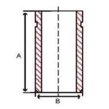 Matco Norca ZNB114GB - 4'' X 4'' Black Nipple Groove X Bevel