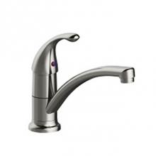 Matco Norca LV-100SS - Single Handle Kitchen Faucet, Single Hole Or Three Hole Mount, Deckplate Included, Copper Inlet Su