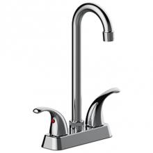 Matco Norca LV-320C - Two Handle 4'' Centerset Bar Faucet, Quick Mount Installation, Ceramic Cartridges, 1.5 G
