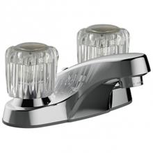Matco Norca LV-402CP - Two Handle 4'' Centerset Lavatory Faucet, Acrylic Handles, Quick Mount Installation, Pla