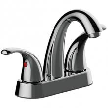 Matco Norca LV-420CP - Two Handle High Arc 4'' Centerset Lavatory Faucet, Quick Mount Installation, Plastic Pus