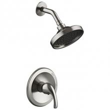 Matco Norca LV-720BNJP - Single Handle Shower Trim Only, 6'' Showerhead, Job Pack, 1.8 Gpm, Brushed Nickel