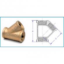 Matco Norca DB-Y05LF - 1'' Lead Free Domestic Brass Lateral Y-Branch 45