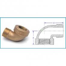 Matco Norca DB-LSTX9005LF - 1'' Xh Brass Street Elbow 90