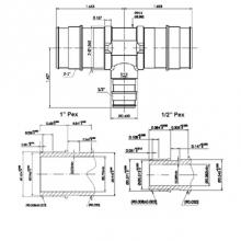 Matco Norca PXCERT050503LF - 1'' X 1'' X 1/2'' Lead Free Pex F1960