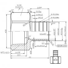 Matco Norca PXFA0505LF - 1'' Lead Free Pex Barb X 1'' Ip