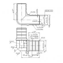 Matco Norca PXL58LF - 5/8'' Lead Free Pex Barb Elbow
