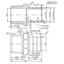 Matco Norca PXMA0403LF - 3/4'' Lead Free Pex Barb X 1/2'' Ip