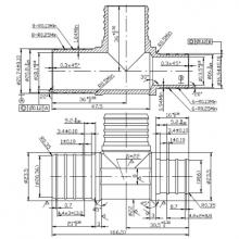 Matco Norca PXRT050405LF - 1'' Barb X 3/4'' Barb X 1'' Barb