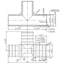 Matco Norca PXT04LF - 3/4'' Lead Free Pex Barb Tee