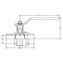 Matco Norca 758C07 - 1-1/2'' Cxc Ball Valve Fp 600Wog