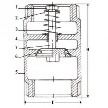 Matco Norca 525T07 - 1-1/2'' Brz In-Line Chk Valve