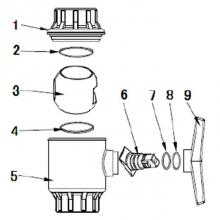Matco Norca 770T09G - 2-1/2'' Sch 80 Pvc B.V. Thread