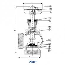 Matco Norca 240T05 - 1'' Angle Valve Brass