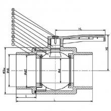 Matco Norca 770S13N - 6'' Pvc Ball Valve-Slip