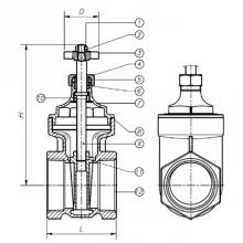 Matco Norca 514T11X - 4'' GATE VALVE IPS X-HANDLE NOT FOR POTABLE WATER
