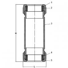 Matco Norca 450L08CLF - Lead Free 2'' Brass Comp Cplg C-C