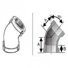 Matco Norca C-L4503 - 1/2 Chrome Plated Brass 45 Elbow