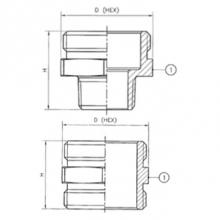 Matco Norca HYDM-0909MLF - Lf 2-1/2'' Mnst X 2-1/2'' Hydrant Adapter