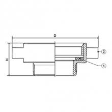 Matco Norca HYDF-0907MLF - Lf 2-1/2'' Fnst X 1-1/2'' Mip Hydrant Adpt